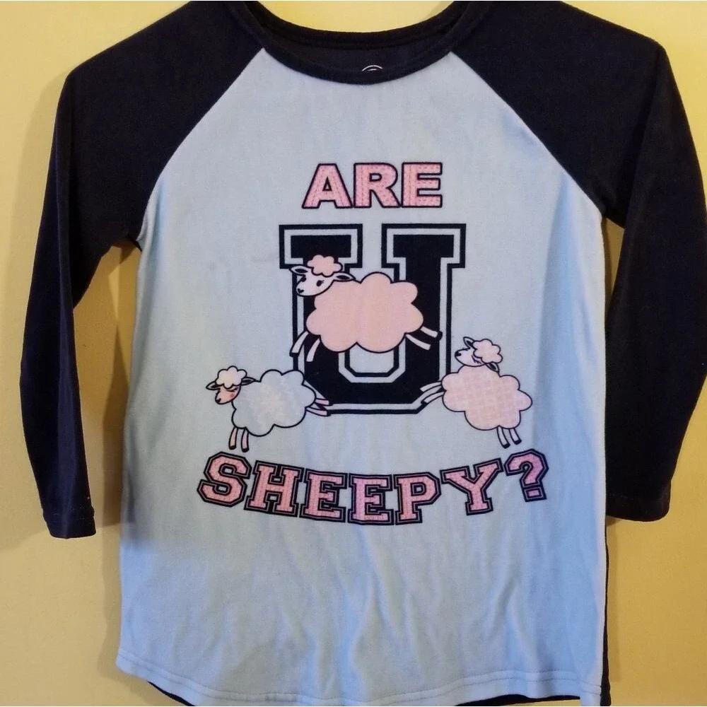 Little Girls‎ Are U Sheepy? Graphic Nightgown Soft Velour Sheep Lamb Size 4/5